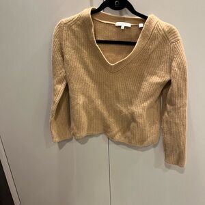 Brown/tan cashmere Vince v neck sweater size XS